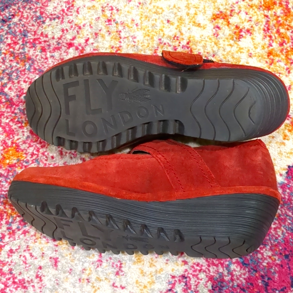 Fly London Suede Mary Jane Wedges (W39) - Picture 10 of 12